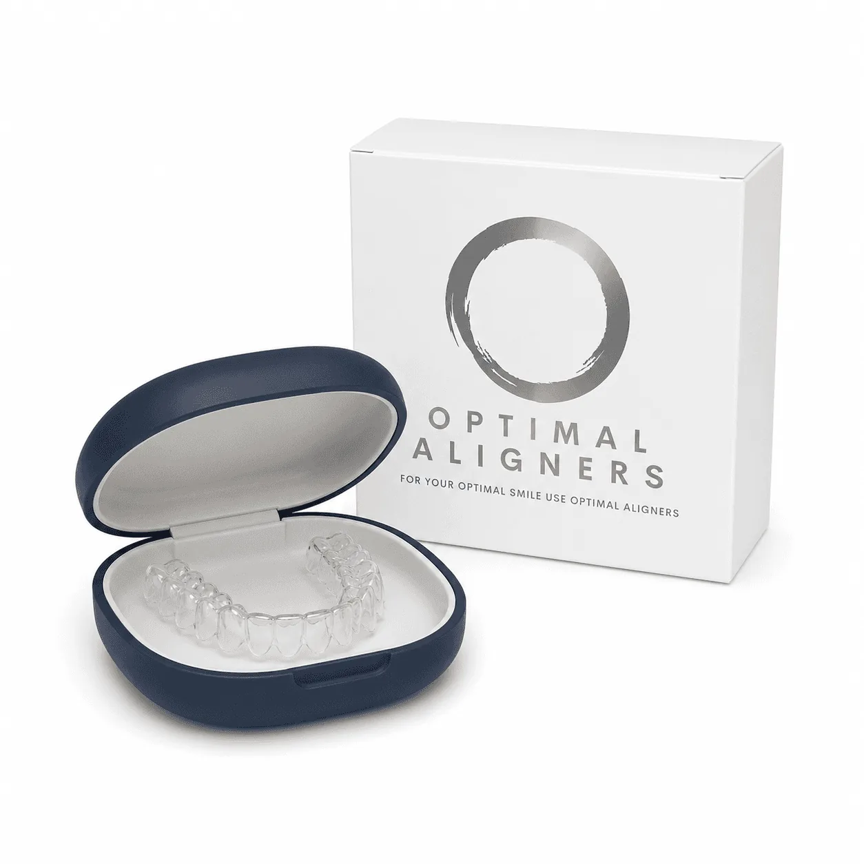 Optimal Aligners packaging with aligner case